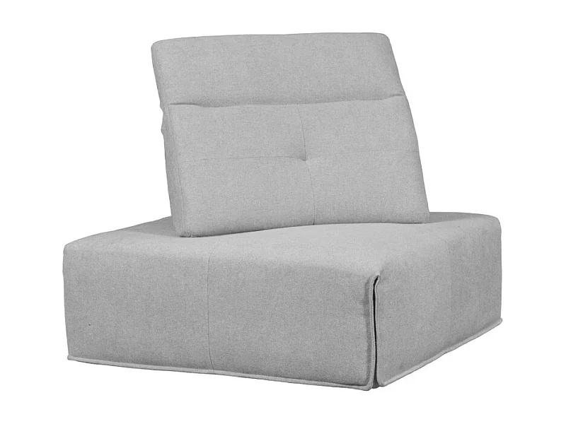 Angle modulable tissu gris clair dossier appui-tête réglables - LIVING