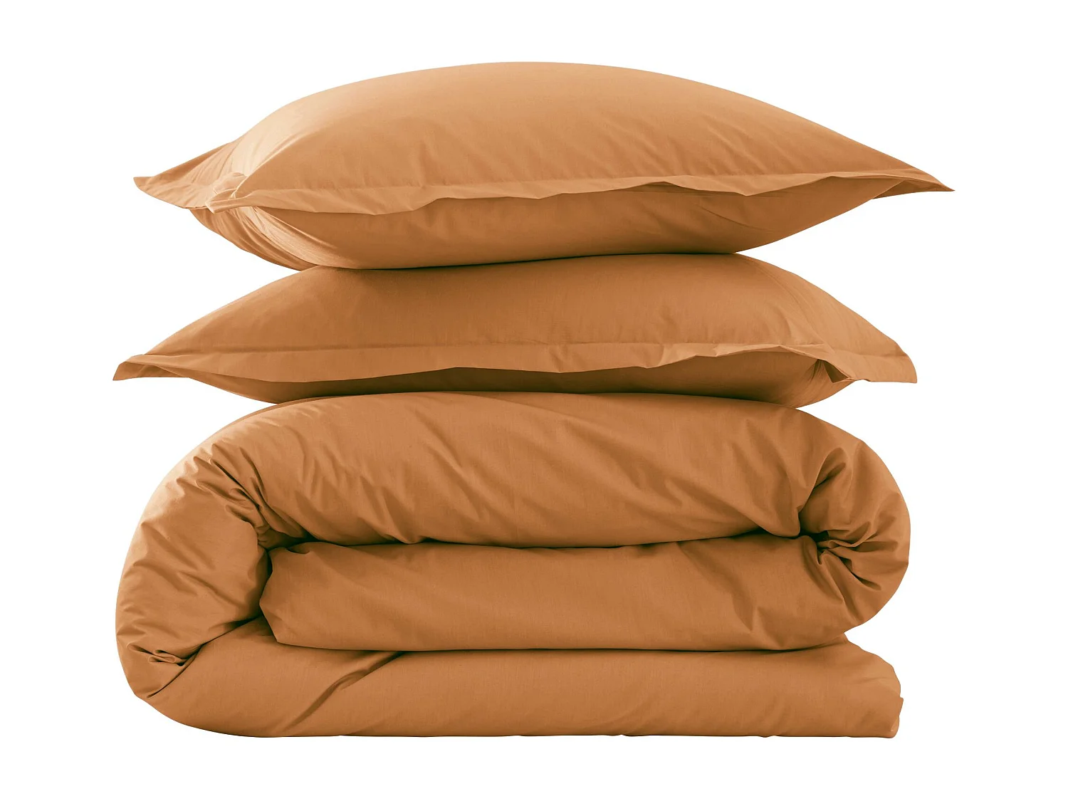 Parure de lit coton percale Jaune 240x220 - SOMEO - MORPHEE