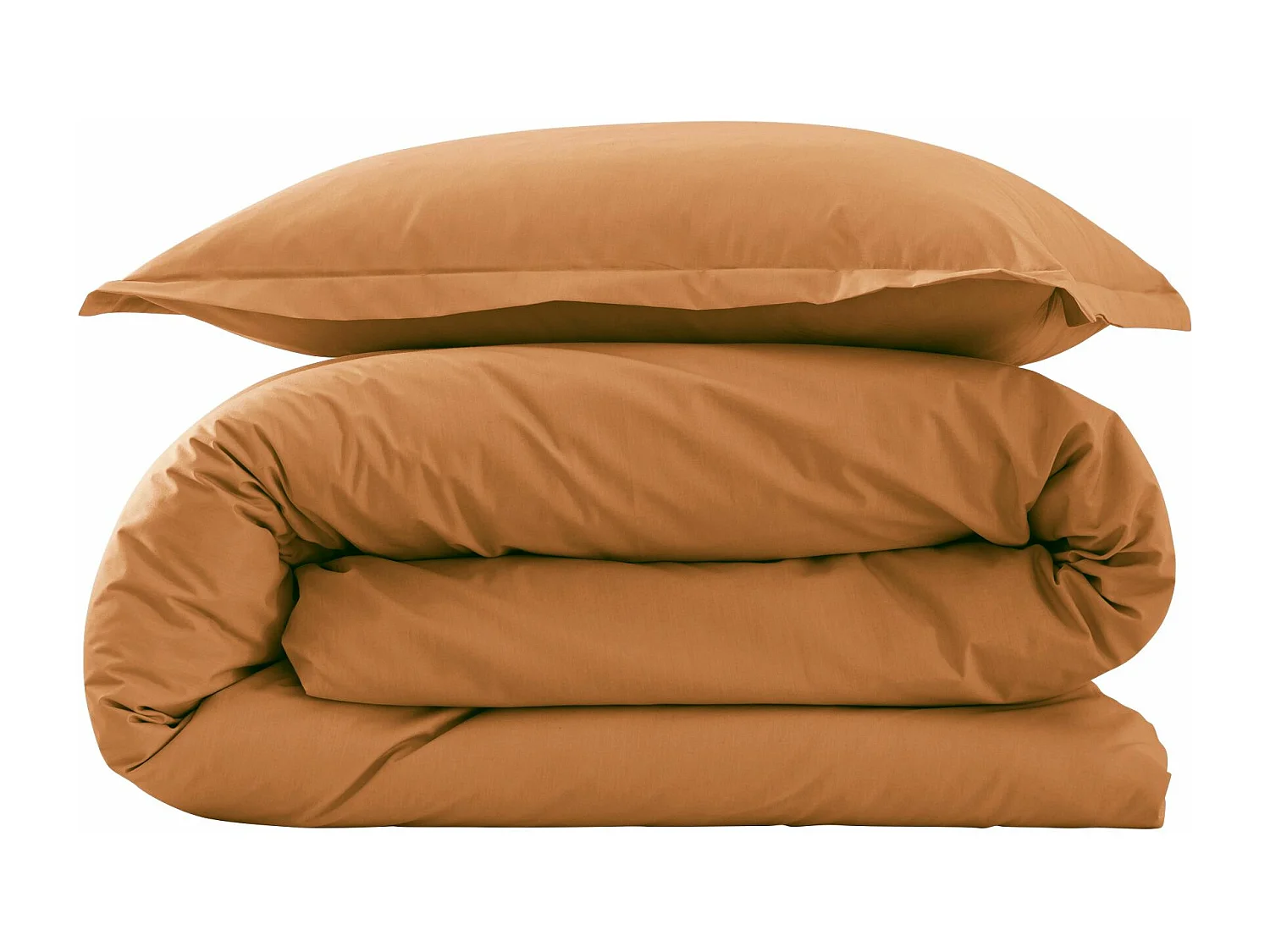 Parure de lit coton percale Jaune 140x200- SOMEO - MORPHEE