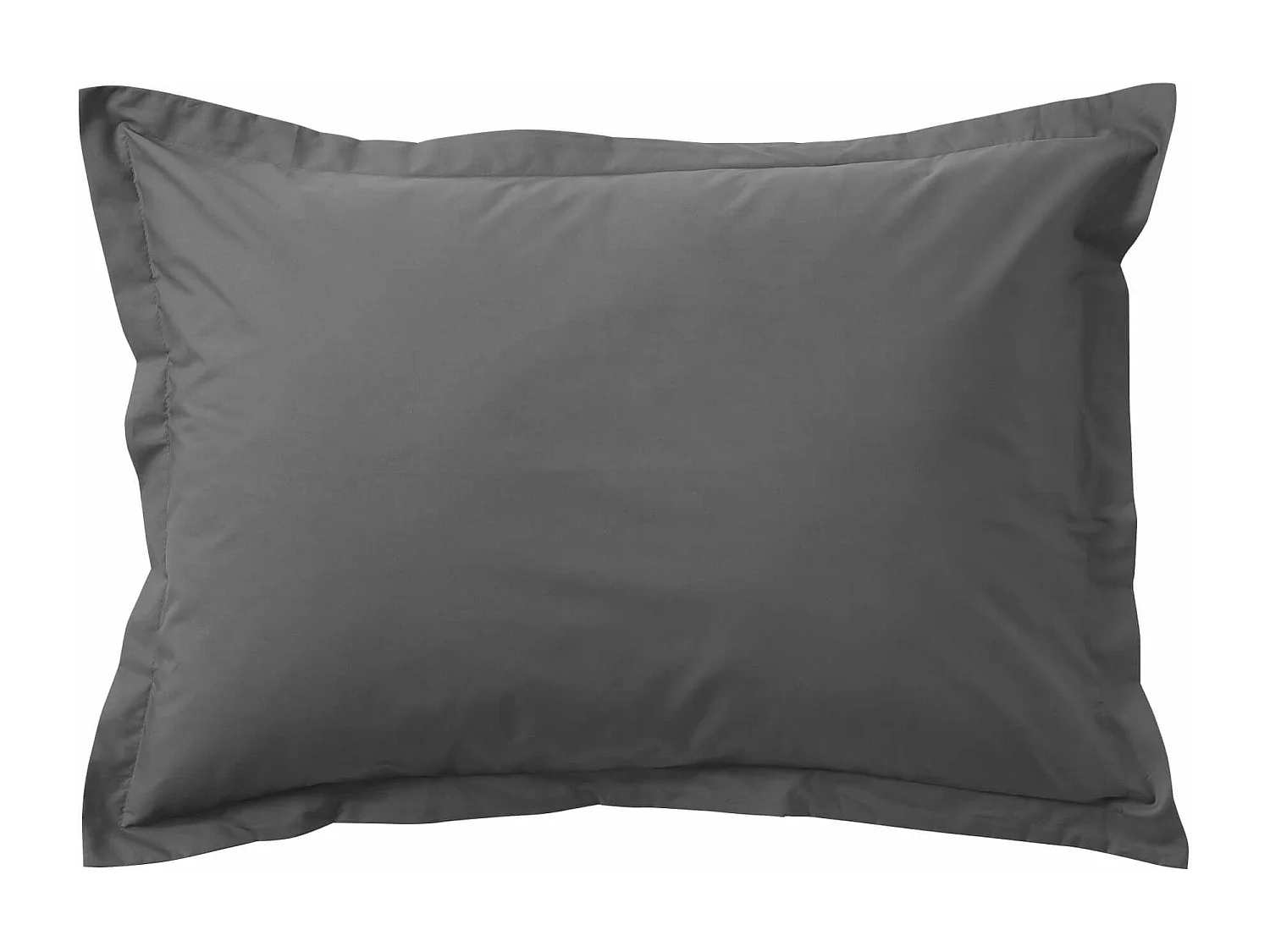 Taie d'oreiller coton percale Anthracite 50x70 - SOMEO - MORPHEE
