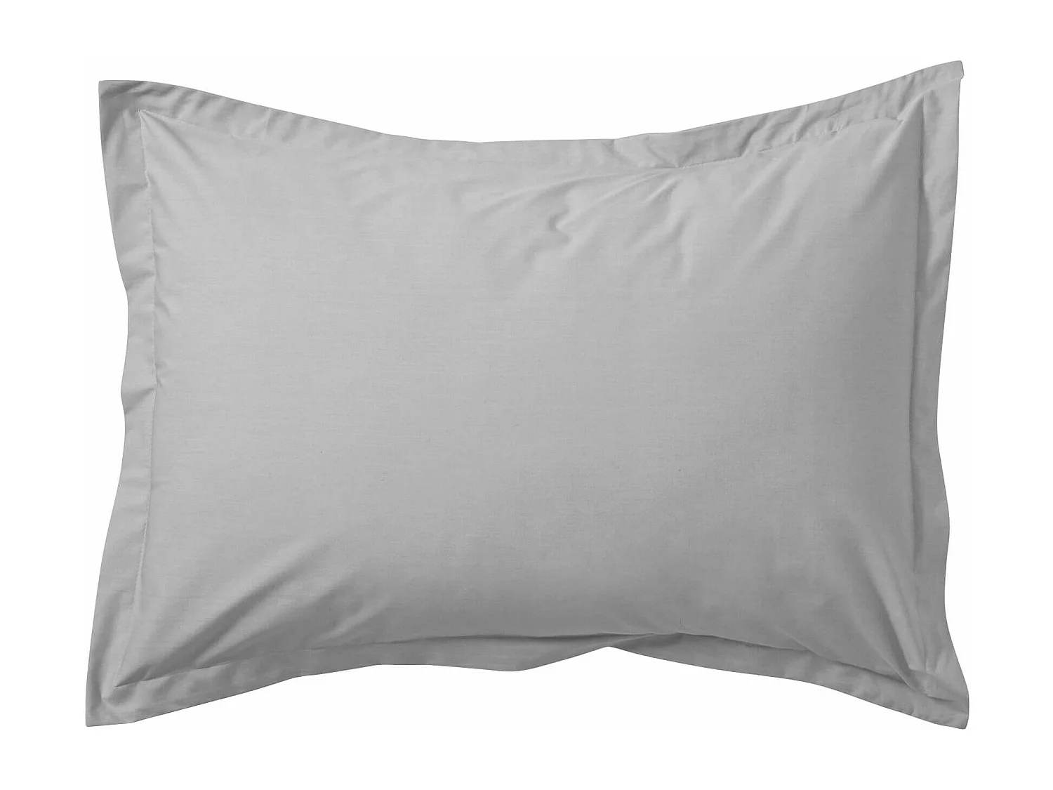Taie d'oreiller coton percale Gris 50x70 - SOMEO - MORPHEE