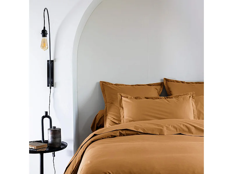 Taie d'oreiller coton percale Jaune 65x65 - SOMEO - MORPHEE