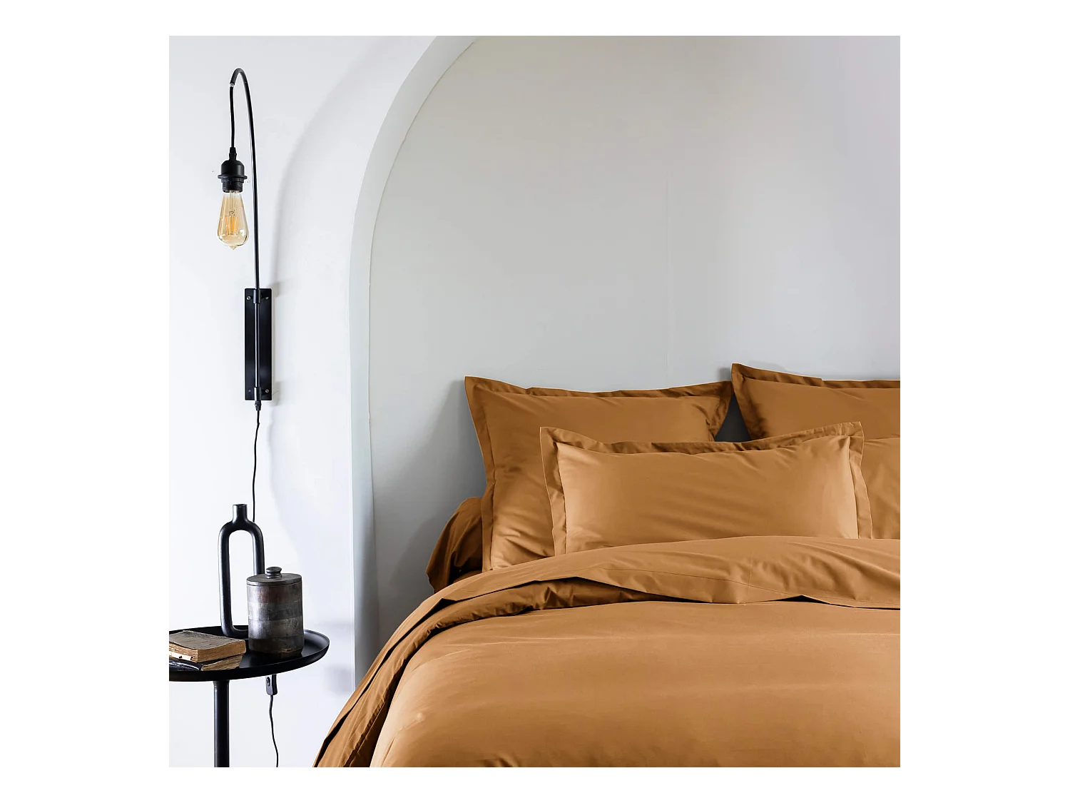 Taie d'oreiller coton percale Jaune 50x70 - SOMEO - MORPHEE