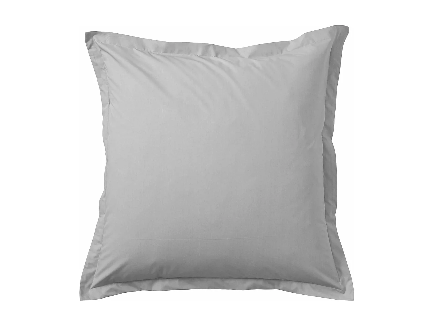 Taie d'oreiller coton percale Gris 65x65 - SOMEO - MORPHEE