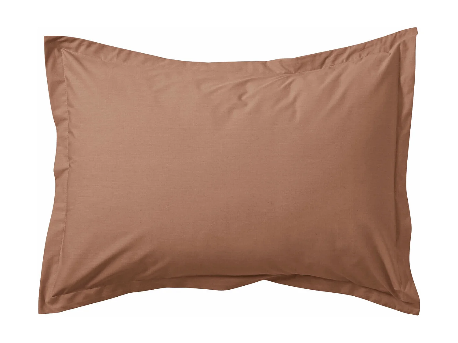 Taie d'oreiller coton percale Marron 50x70 - SOMEO - MORPHEE