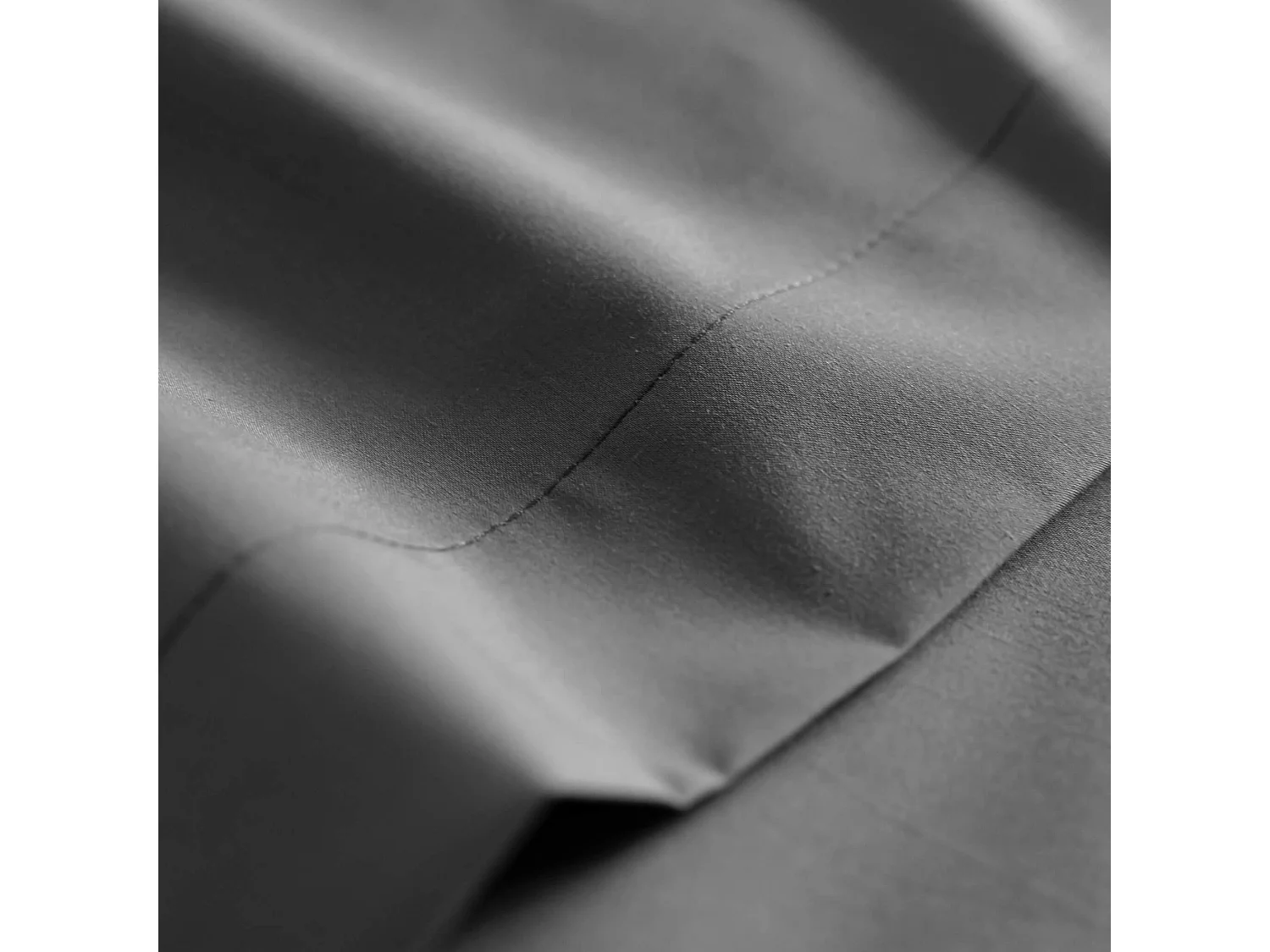 Taie d'oreiller coton percale Anthracite 65x65 - SOMEO - MORPHEE