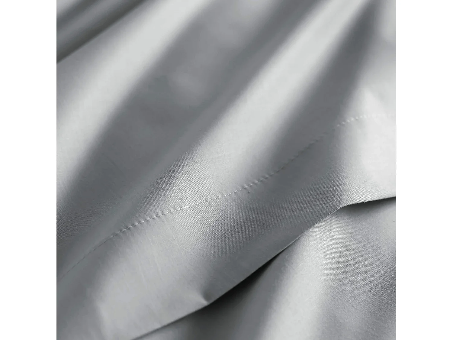 Housse de couette coton percale Gris 140x200 - SOMEO - MORPHEE