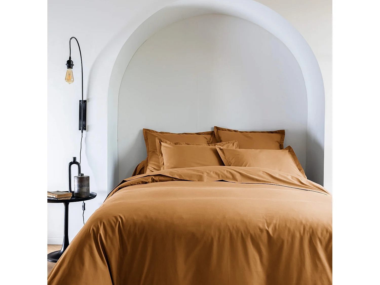 Housse de couette coton percale Jaune 140x200 - SOMEO - MORPHEE