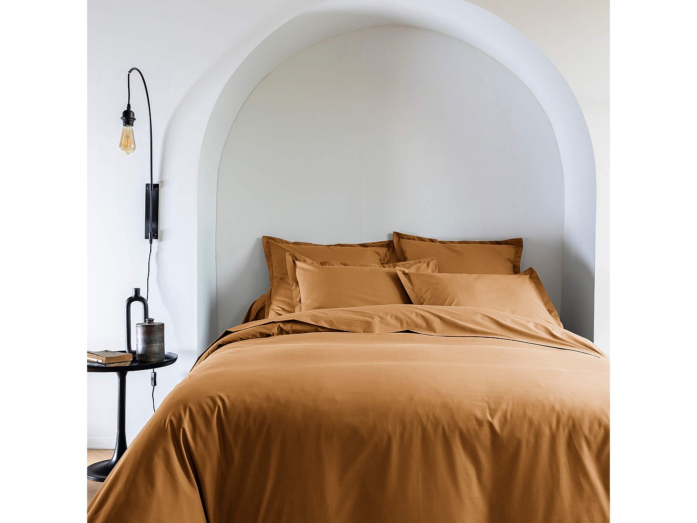 Housse De Couette Coton Percale Anthracite 140x200 - SOMEO