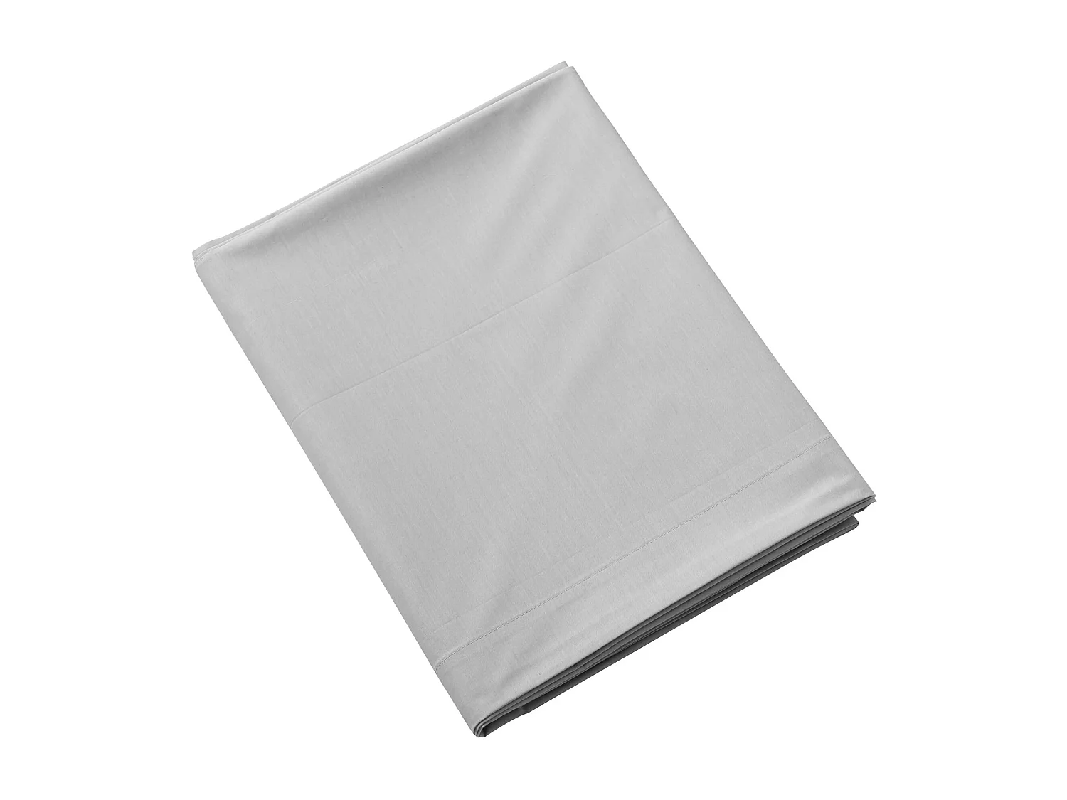 Drap plat coton percale Gris 180x290 - SOMEO - MORPHEE