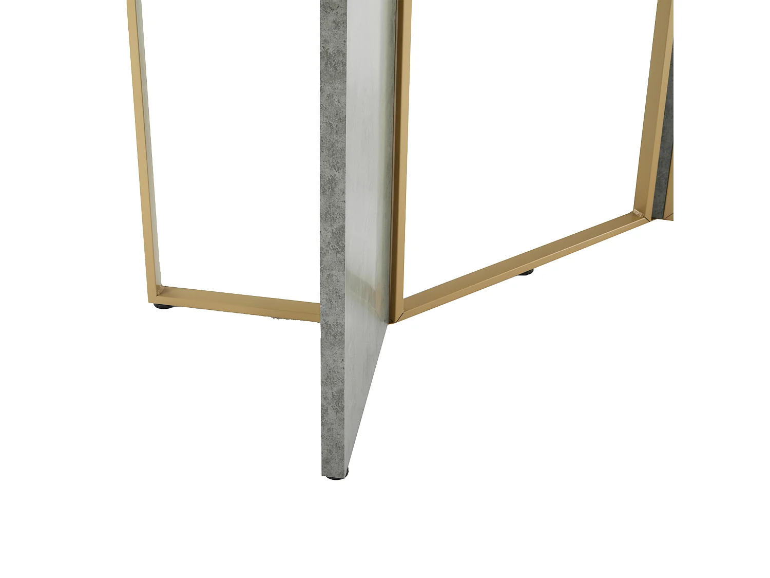 Table à manger - plateau en MDF et pieds en métal - Gris