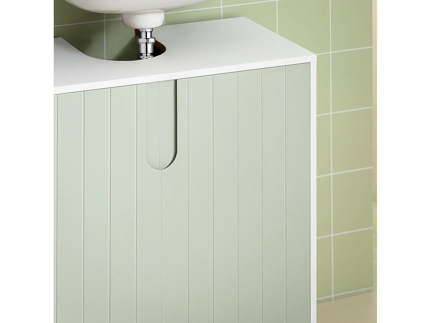 Mueble para Debajo del Lavabo Fregadero Armario de Baño de Suelo BZR139-GR SoBuy ES