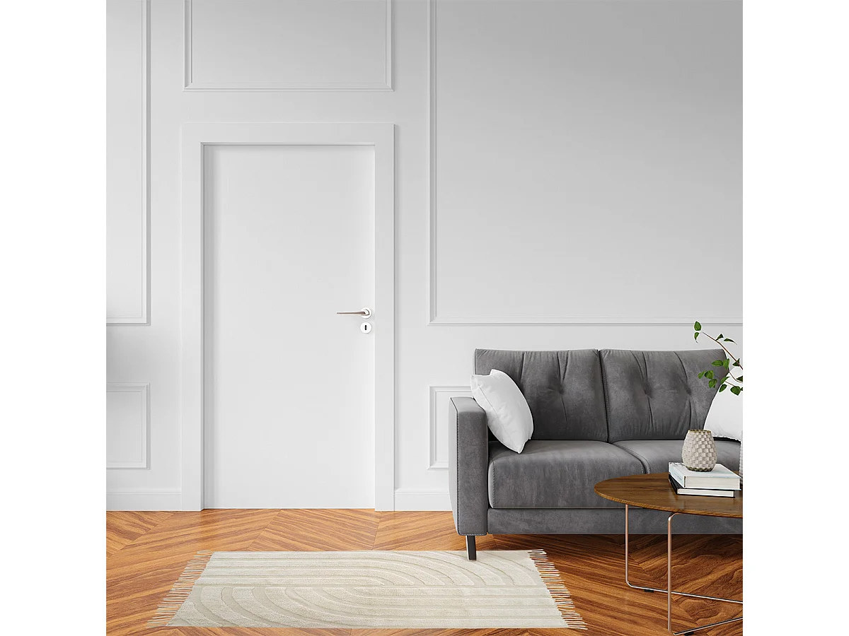 Tapis déco à franges en coton tufté 100x150cm