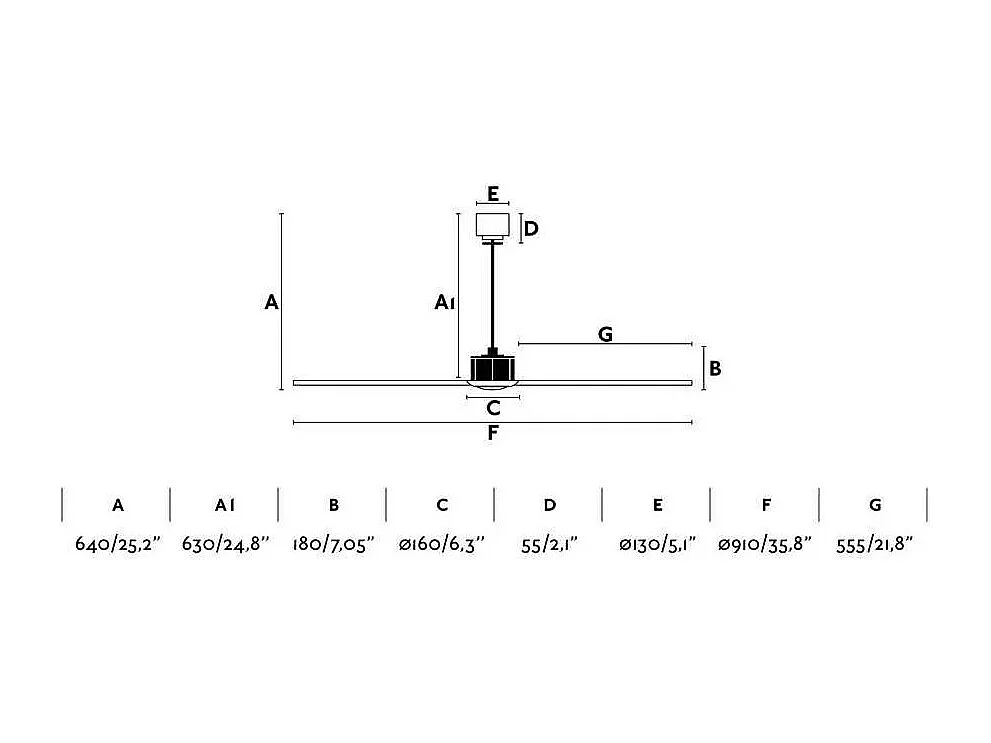 JUST FAN XS Ventilateur de plafond chromé/transparent 81cm