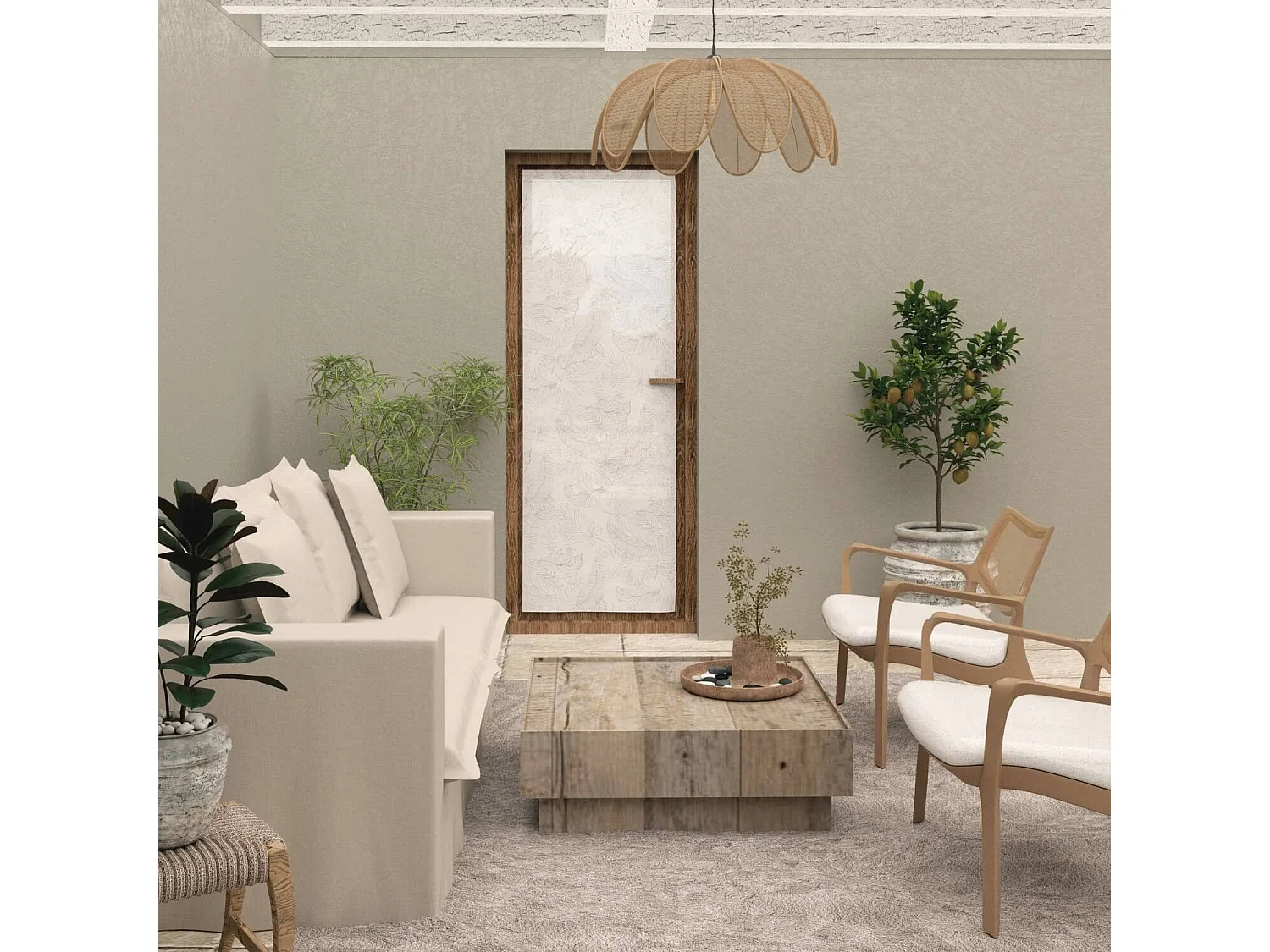 Visillo para puerta ventana 70x200 cm CELIA taupe, de Soleil d'Ocre