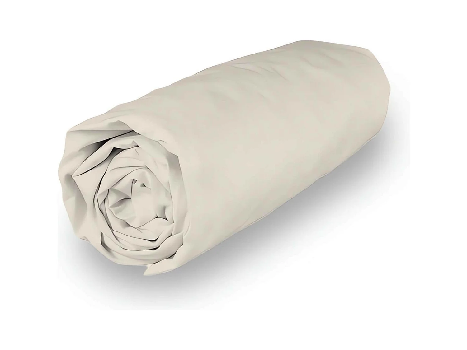 Drap housse en polycoton 160x200 cm PERCALE lin, par Soleil d'ocre