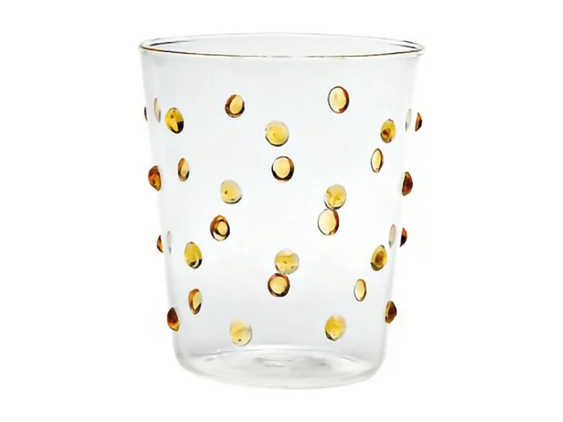 Zafferano Party Tumbler Glas Geel Goud 45 Cl Set van 6 Stuks Glas