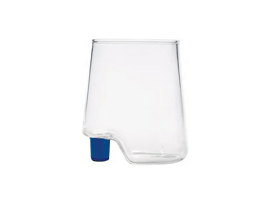 Gamba de Vero Zafferano Gobelet en verre borosilicate bleu, boîte de 6 pièces