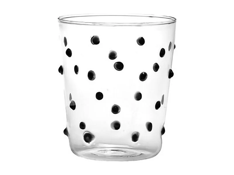 Zafferano Party Tumbler Glas Schwarz 45 cl Set mit 6 Glasteilen