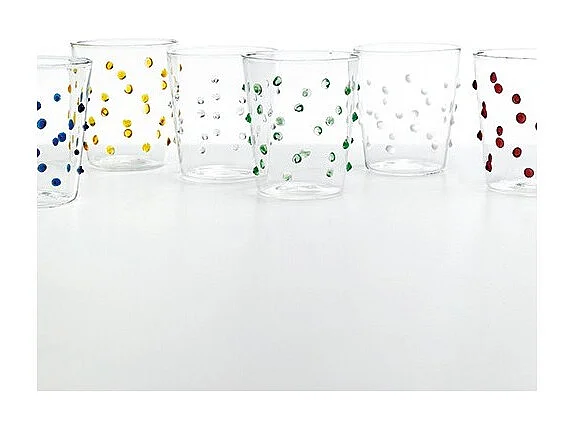 Bicchiere Zafferano Party Tumbler Nero 45 Cl Set 6 pezzi In Vetro