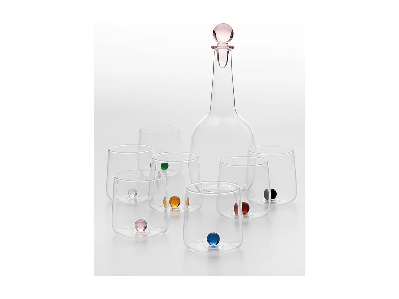 Conjunto de 6 copos de borosilicato Bilia Tumbler Zafferano Cores Sortidas