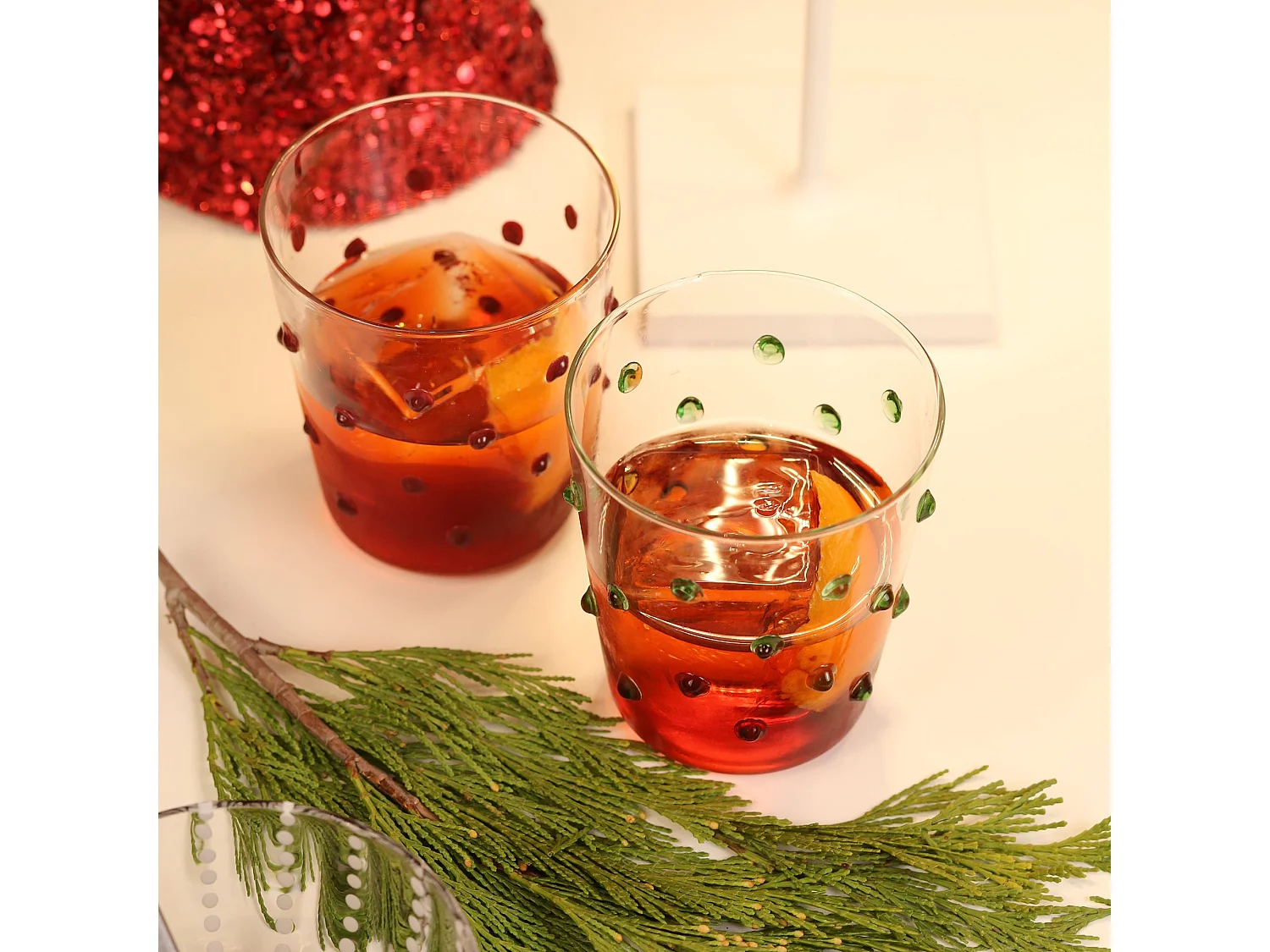 Bicchiere Zafferano Party Tumbler Rosso 45 Cl Set 6 pezzi In Vetro
