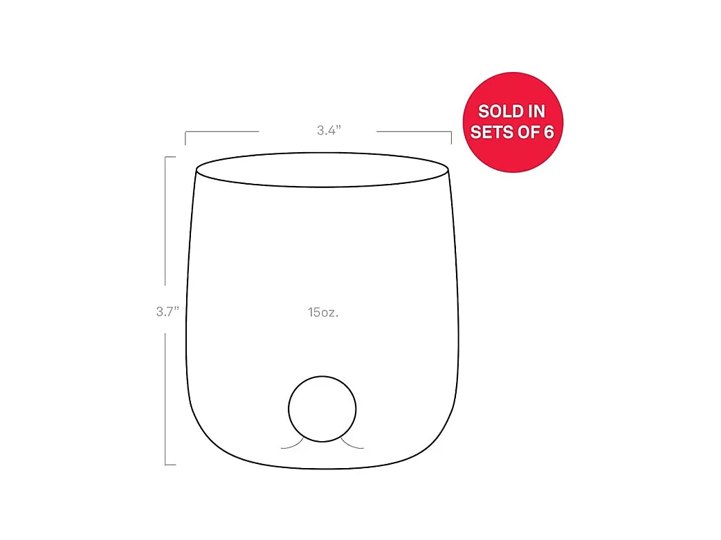 Borosilikatglas Bilia Tumbler Zafferano 6er-Set, Farbe Schwarz