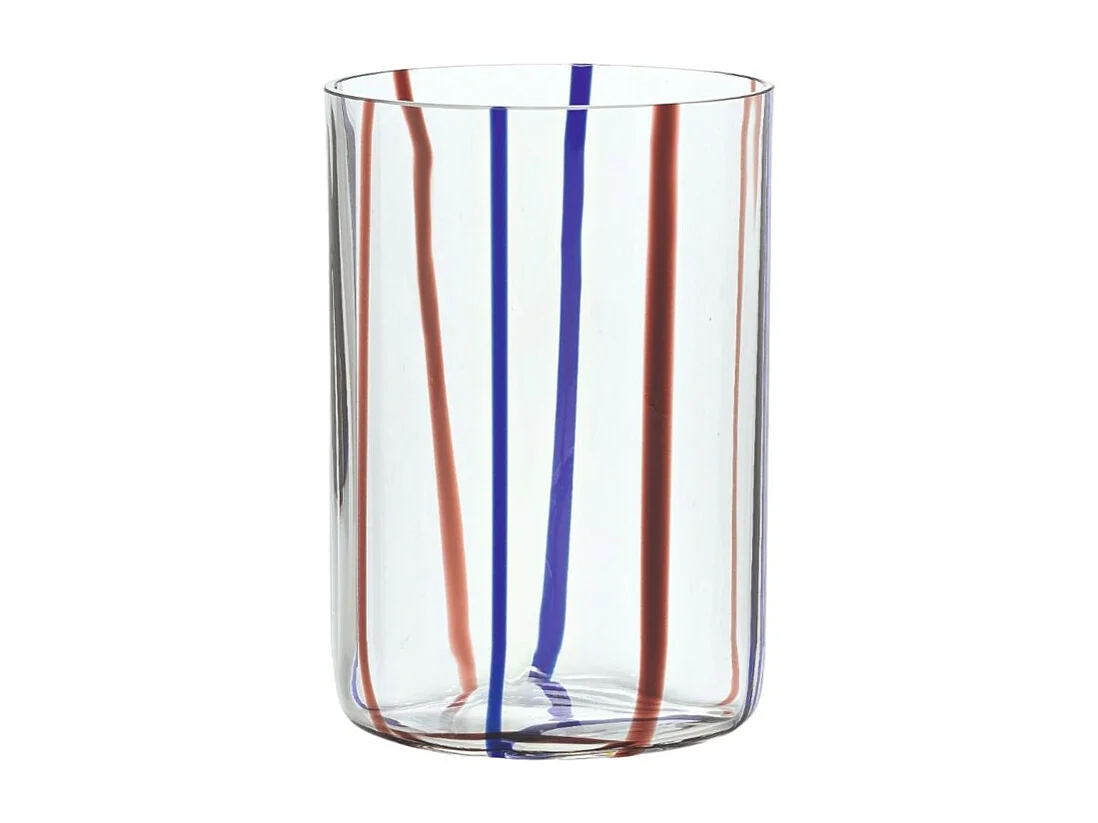 Verre Tirache Zafferano en verre borosilicate bicolore Bleu améthyste boîte de 6 pièces