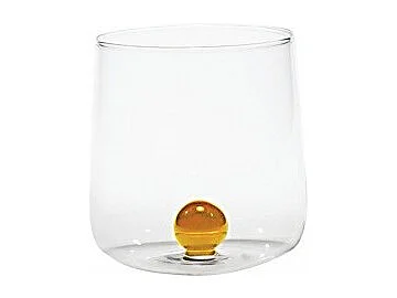 Bicchiere borosilicato Bilia Tumbler Zafferano set 6 pezzi colore giallo oro