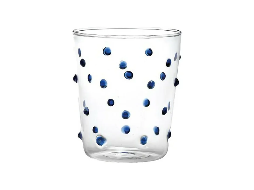 Zafferano Partybecher, blaues Glas, 45 cl, Set mit 6 Glasteilen