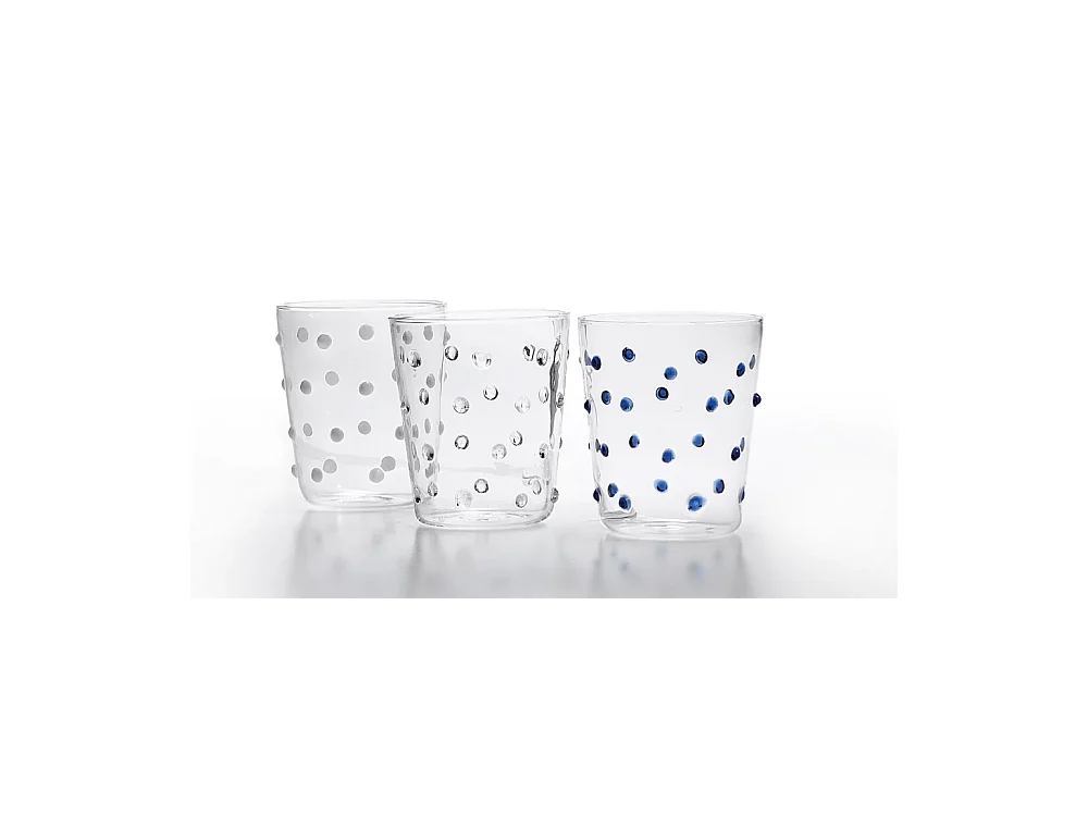 Zafferano Partybeker blauw glas 45 Cl Set van 6 stuks glas