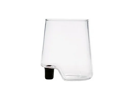 Gamba de Vero Zafferano Glas in borosilicaatglas, kleur zwart, doos met 6 stuks