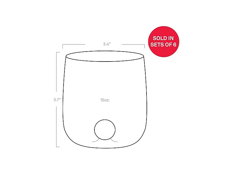 Bilia Tumbler Zafferano Borosilikatglas-Set mit 6 Stück in Weiß