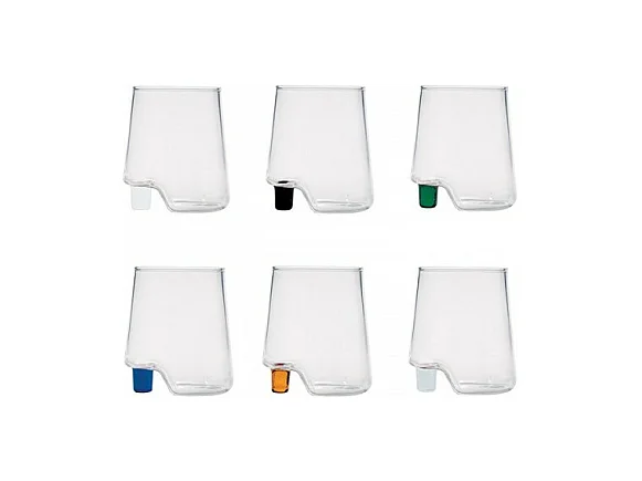 Gamba de Vero Zafferano Assortiment Gobelet en verre borosilicate, boîte de 6 pièces