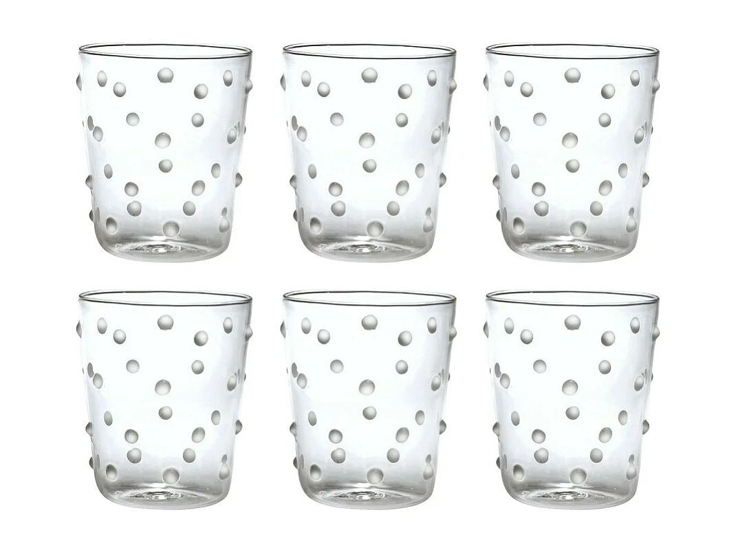 Zafferano Party Tumbler Verre Transparent 45 Cl Set de 6 Pièces en Verre