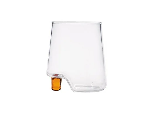 Gamba de Vero Zafferano Glas aus Borosilikatglas, Goldgelb, Schachtel mit 6 Stück