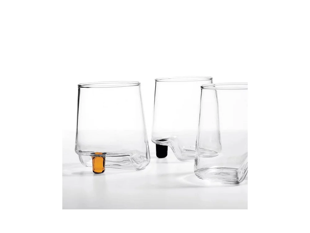 Verre Gamba de Vero Zafferano en verre borosilicaté, Jaune Doré, boîte de 6 pièces