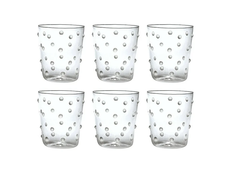 Zafferano Partybeker Glas Wit 45 Cl Set van 6 stuks glas