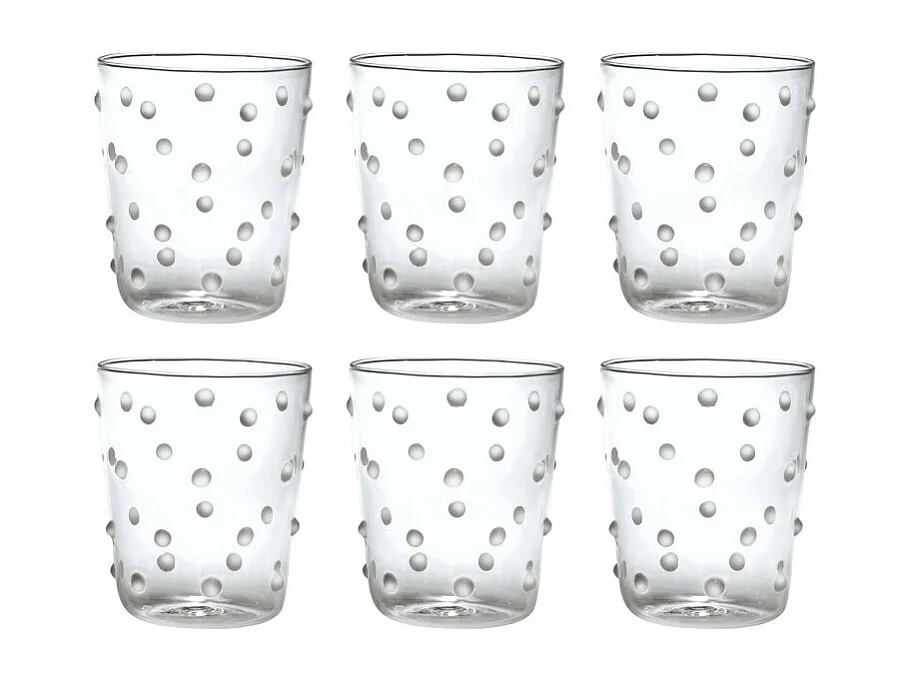 Bicchiere Zafferano Party Tumbler Bianco 45 Cl Set 6 pezzi In Vetro