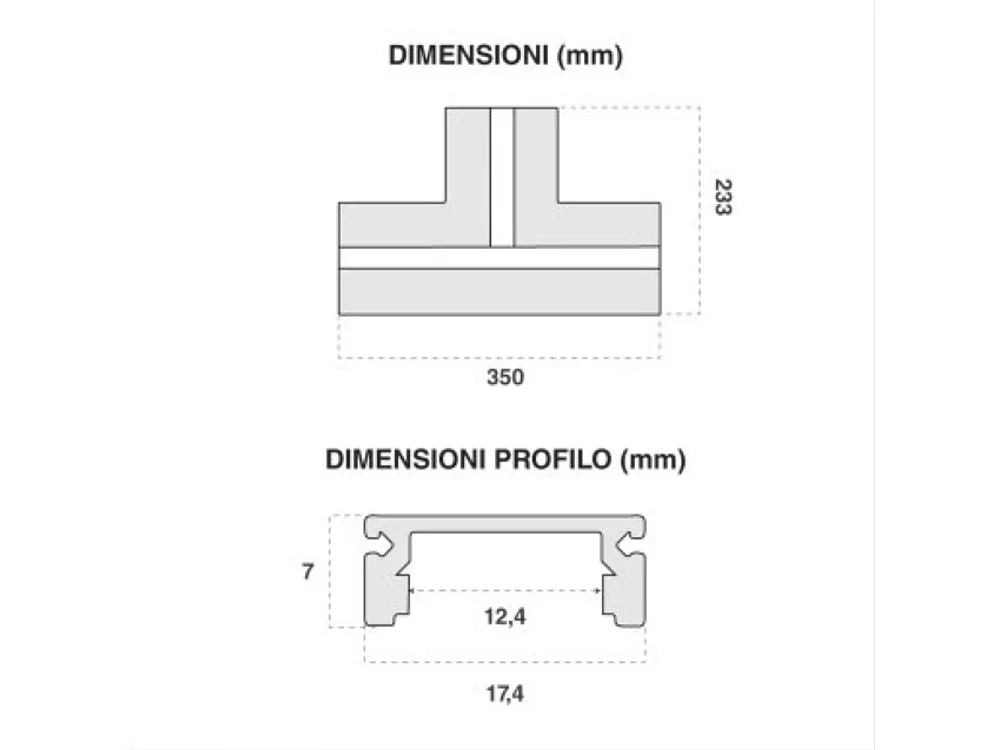 Geïntegreerd aluminium T-profiel voor LED-strips in verborgen gipsplaat