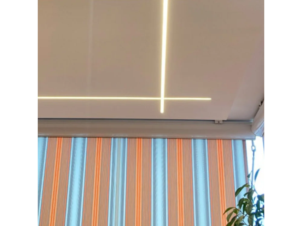 Profilo a T in alluminio integrato per strisce LED nel cartongesso a scomparsa