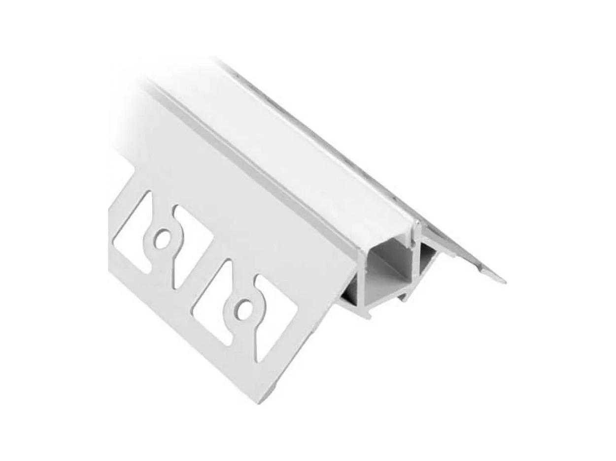 Kit profilé d'angle à niveler sur plaque de plâtre 2m avec revêtement satiné et 2 capuchons