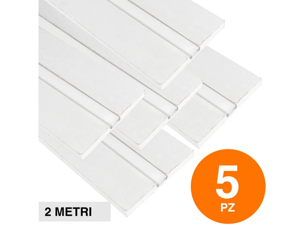 Conjunto de 5 perfiles LED de 2 m integrados en placas de yeso - Apto para tiras LED de hasta 12,4 mm