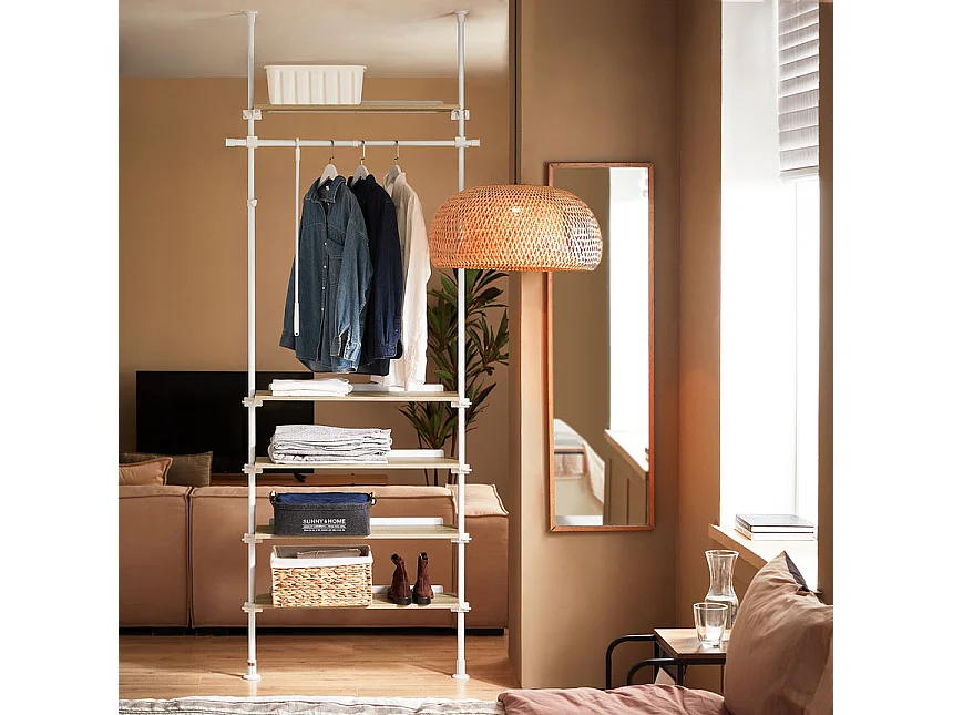 SoBuy armário, armário aberto, armário de canto KLS15-WN