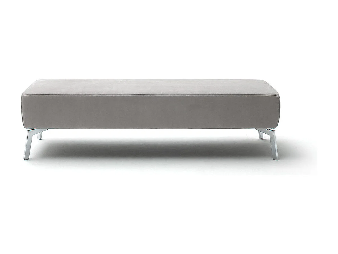 Polsterhocker - Grau Webstoff - SOFIA