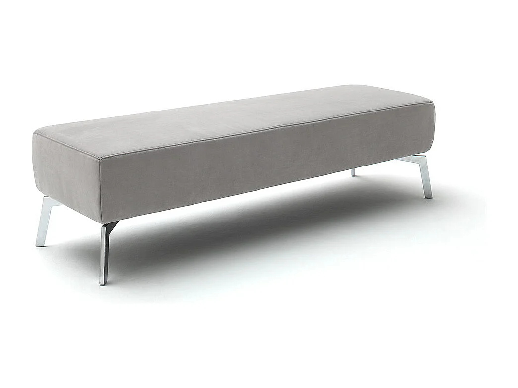 Polsterhocker - Grau Webstoff - SOFIA