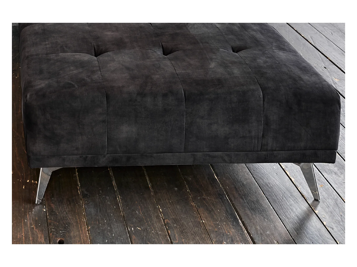 Polsterhocker - Anthrazit Velvet - WIOLO