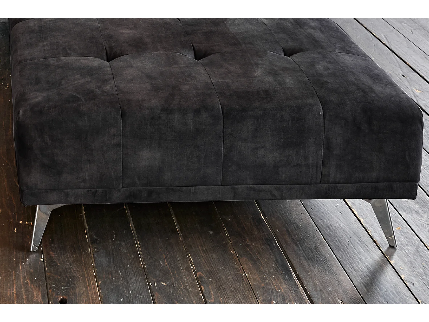 Polsterhocker - Anthrazit Velvet - WIOLO