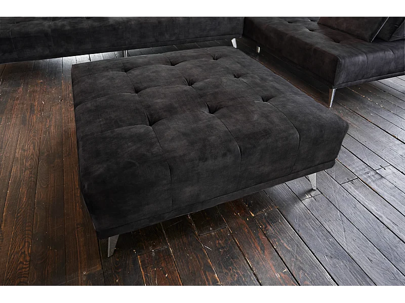 Polsterhocker - Anthrazit Velvet - WIOLO