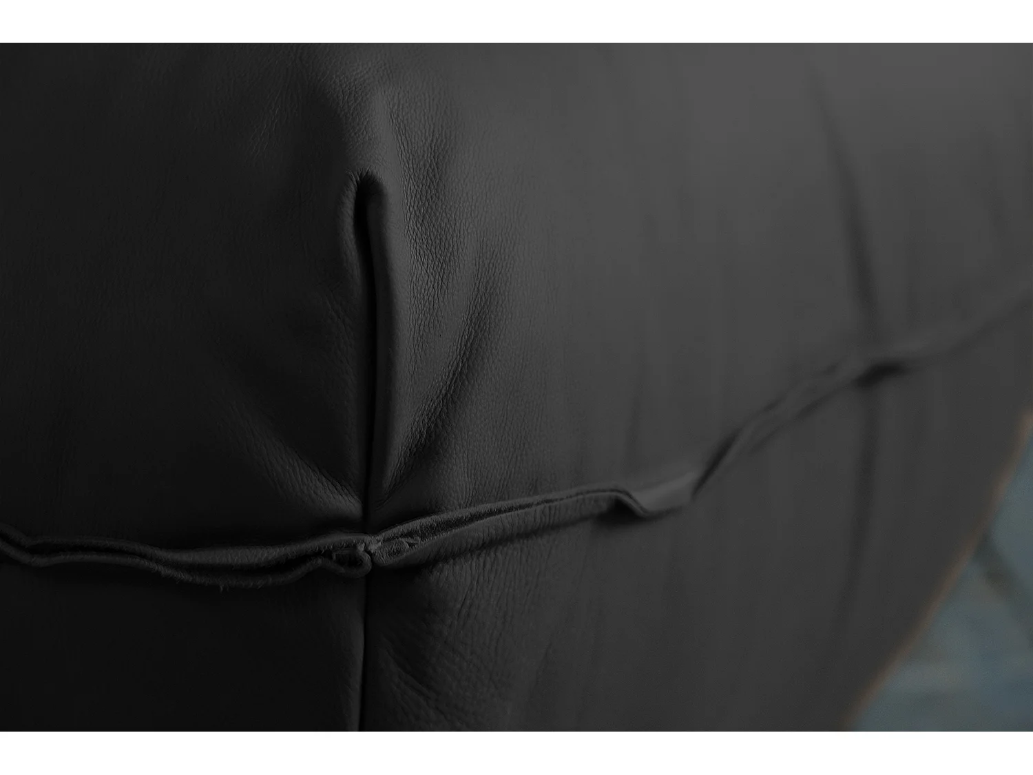 Hocker - Schwarz Leder - DAVITO